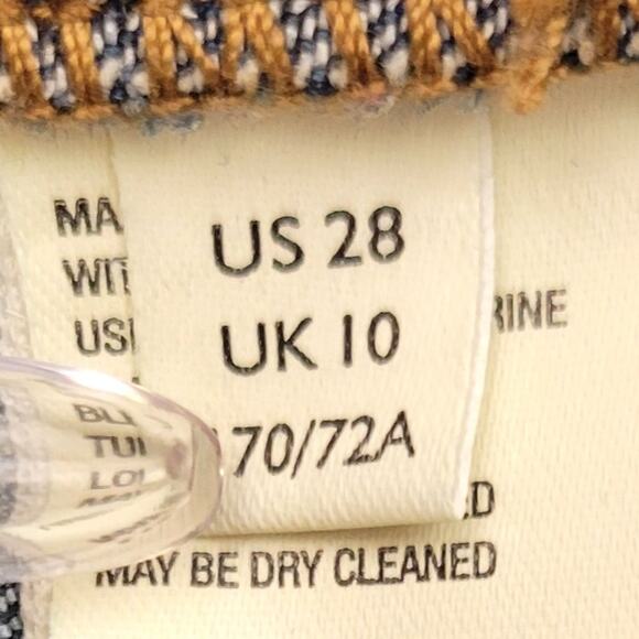 Free People Jeans Women's 28 Blue Pull On Mid Rise Flare Festival Boho Hippie - Picture 7 of 9